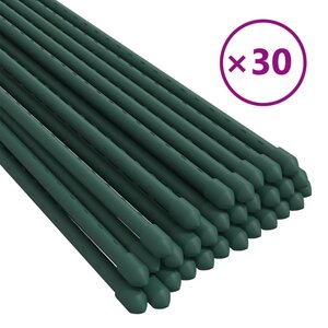 vidaXL Piquets pour plantes de jardin 30 Pièces vert 180 cm acier