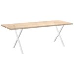 vidaXL Pieds de table à manger en forme de X 2 pièces blanc 70 x (72-73) cm acier
