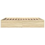 vidaXL Cadre de lit chêne sonoma 150x200 cm bois d'ingénierie