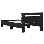 vidaXL Cadre de lit – Chêne noir  90x190 cm  en bois reconstitué.