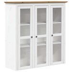 vidaXL Buffet BODO blanc et marron 115 5x43x200 5cm bois massif de pin