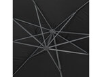 Parasol jardin déporté Alu "Sun 4 " - Rectangle - 3 x 4 m - Noir - Dalles à lester incluses
