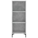 vidaXL Buffet gris béton 34 5x32 5x90 cm bois d'ingénierie