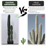 Cactus artificiel grand réalisme plante artificielle grande taille dim. Ø 14 x 100H cm vert
