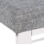 Banc banquette range chaussures coussin rembourré tissu étagère à chaussures 2 niveaux métal gris 13_0000366_2