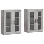 vidaXL Armoires murales 2 Pièces sonoma gris bois d'ingénierie