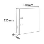 Classeur à levier Prem'Touch Revetu polypropylène - Dos 80mm - A4 maxi - Lilas x 10 EXACOMPTA