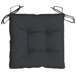 vidaXL Coussins de chaise 6 Pièces noir 40x40x7 cm tissu oxford