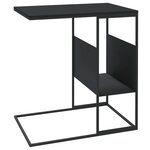 vidaXL Table d'appoint Noir 55x36x59 5 cm Bois d'ingénierie