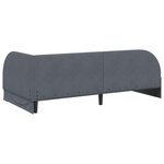 vidaXL Cadre de lit d'angle avec matelas 2 Pièces Gris Velours