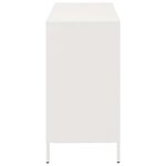 vidaXL Buffet blanc 101 5x39x73 5 cm acier laminé à froid