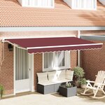 vidaXL Auvent Rétractable Bordeaux 350x200 cm