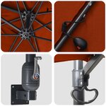 vidaXL Parasol de jardin Couleur terre cuite 248.5 x 247.5 x 160 cm