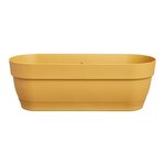 Balconnière ovale avec réservoir 50 x 18 2 hauteur 17 cm - Jaune miel