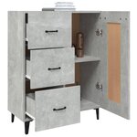 vidaXL Buffet Gris béton 69 5x34x90 cm Bois d'ingénierie