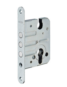 THIRARD - Boitier de serrure encastrable à cylindre pour porte d'entrée  axe 50mm  bouts ronds  3 pênes  zingué - THIRARD