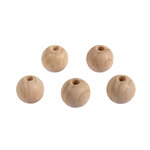 Boules en bois ø 25 mm - FSC100  - percées 6 mm - 6 pièces