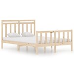vidaXL Cadre de lit Bois massif 140x190 cm
