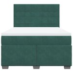 vidaXL Sommier à lattes de lit et matelas Vert foncé 140x190cm Velours