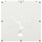 vidaXL Portant de bois chauffage blanc 40x40x40 cm