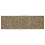 vidaXL Tapis de surface Naturel et noir 80 x 250 cm Jute