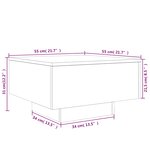 vidaXL Table basse noir 55x55x31 cm bois d'ingénierie