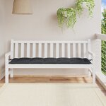 vidaXL Coussin de banc de jardin anthracite mélangé 180x50x7 cm tissu