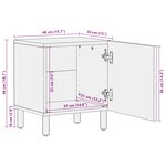 vidaXL Cabinet de chevet Marron 40 x 33 x 46 cm Bois de mangue massif