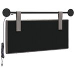 vidaXL Tête de lit suspendue Avec lumière LED Taupe Tissu