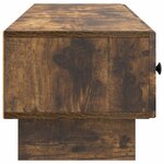 vidaXL Meuble TV Chêne fumé 147 x 34 5 x 30 cm Bois d'ingénierie