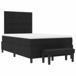 vidaXL Lit à ressorts avec matelas Noir 120 x 190 cm tissu