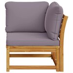 vidaXL Canapé d'angle de jardin coussins 73x73x65cm bois massif acacia