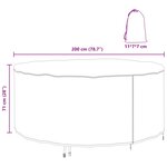 vidaXL Housse pour mobilier d'extérieur 200 x 200 x 71 cm Tissu 210D