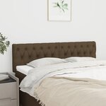 vidaXL Têtes de lit 2 Pièces Marron Foncé 80x7x78/88 cm Tissu