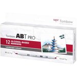 Set de 12 Marqueurs Base Alcool Double Pointe ABT PRO couleurs paysage TOMBOW