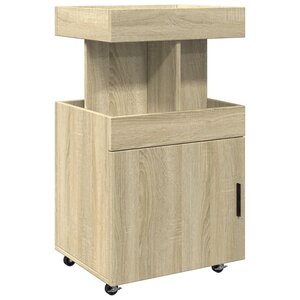 vidaXL Chariot de bar chêne sonoma 50x41x89 cm bois d'ingénierie