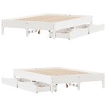 vidaXL Cadre de lit sans matelas blanc 140x200 cm bois de pin massif