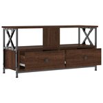 vidaXL Meuble TV chêne marron 90x33x45 cm bois d'ingénierie et fer