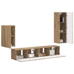 vidaXL Ensemble meuble TV 4 Pièces Chêne artisanal Bois d'ingénierie
