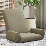 vidaXL Fauteuil de sol ajustable Kaki Velours grainé