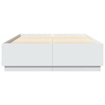 vidaXL Cadre de lit avec lumières LED blanc 160x200 cm bois ingénierie