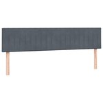 vidaXL Sommier à lattes de lit et matelas gris foncé 180x210cm velours
