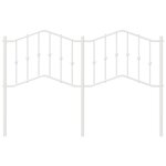 vidaXL Tête de lit métal blanc 140 cm