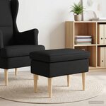 vidaXL Pouf Noir 55 x 35 x 41 cm