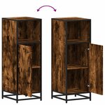 vidaXL Armoire de bain chêne fumé 35x37 5x100cm bois d'ingénierie