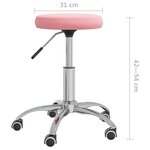 Vidaxl chaise pivotante de bureau rose velours
