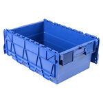 Bac de stockage navette avec couvercle en plastique bleu - 44 litres - viso