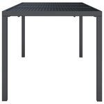 vidaXL Table de jardin anthracite 165x80x72 cm acier