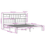 vidaXL Lit bibliothèque sans matelas blanc 180x200 cm bois pin massif