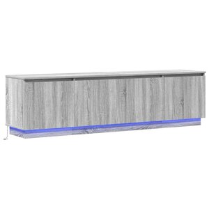 vidaXL Meuble TV Gris Sonoma 180 x 38 x 49 cm Bois d'ingénierie